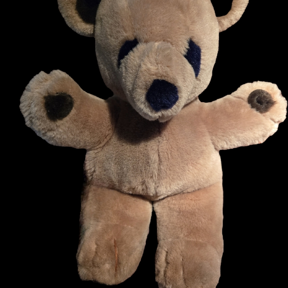 Adorable Tan and Black Stuffed Bear
